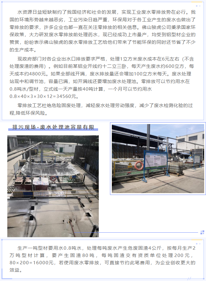 佛山駿虎 | 廢水零排放成功上市